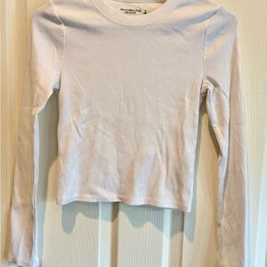 Abercrombie & Fitch White Soft Ribbed Top Size S